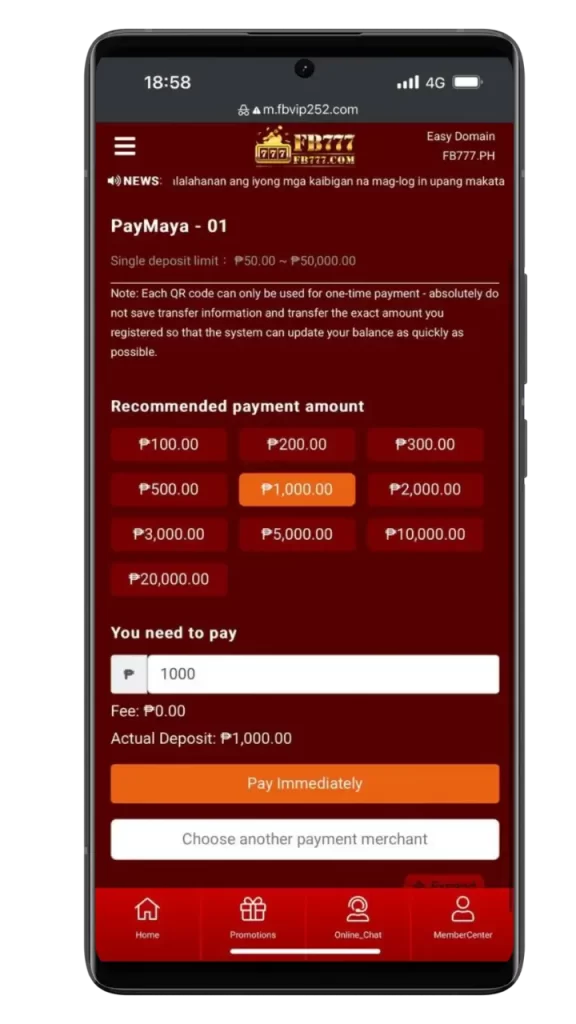 How to Deposit Fb777 Gcash & Paymaya? 3 Deposit fb777 paymaya withdraw (1)
